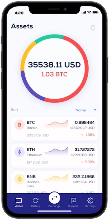 crypto wallet | Android, IOS | Cryptomall — crypto wallet & p2p exchanger 3