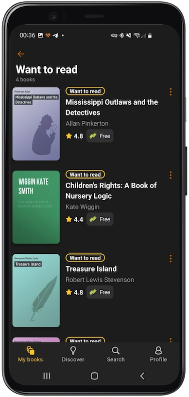 | Android, Windows UWP | MyBook online library 3