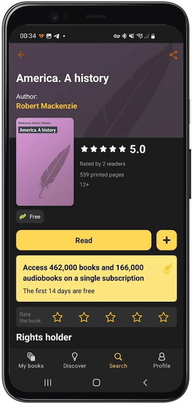 | Android, Windows UWP | MyBook online library 5