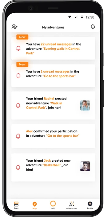 social network | Android, IOS | Social network — Adventure and Life 12