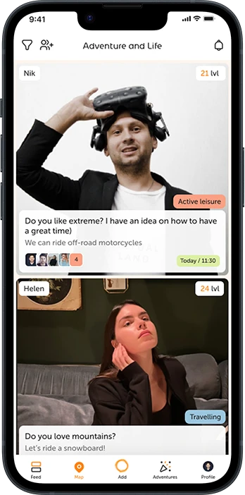 social network | Android, IOS | Social network — Adventure and Life 3